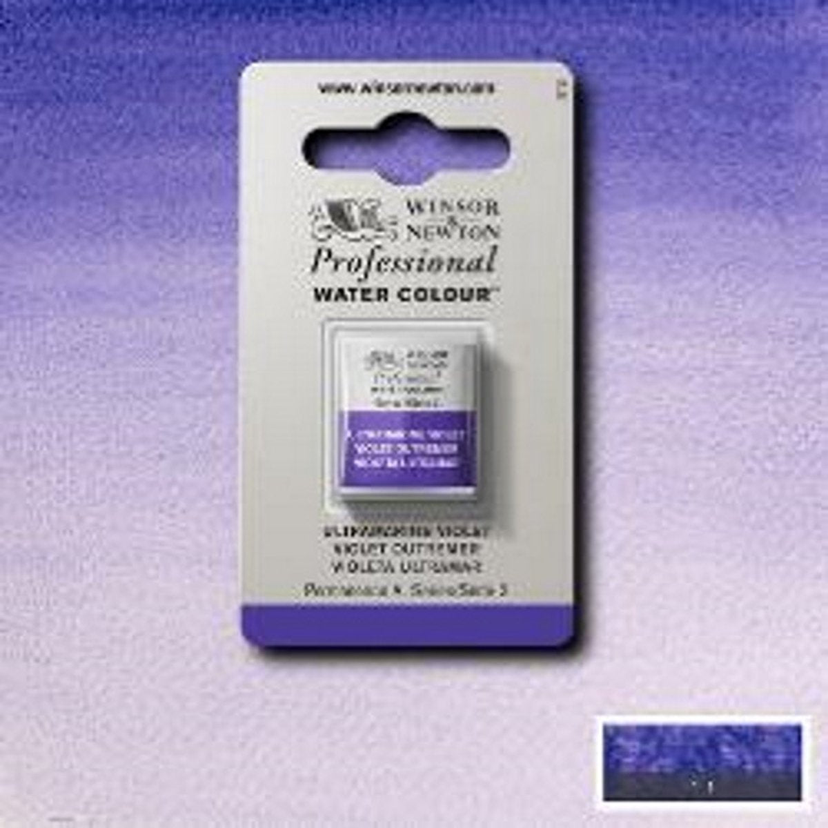Winsor newton professionele aquarelverf halve nap ultramarine violet