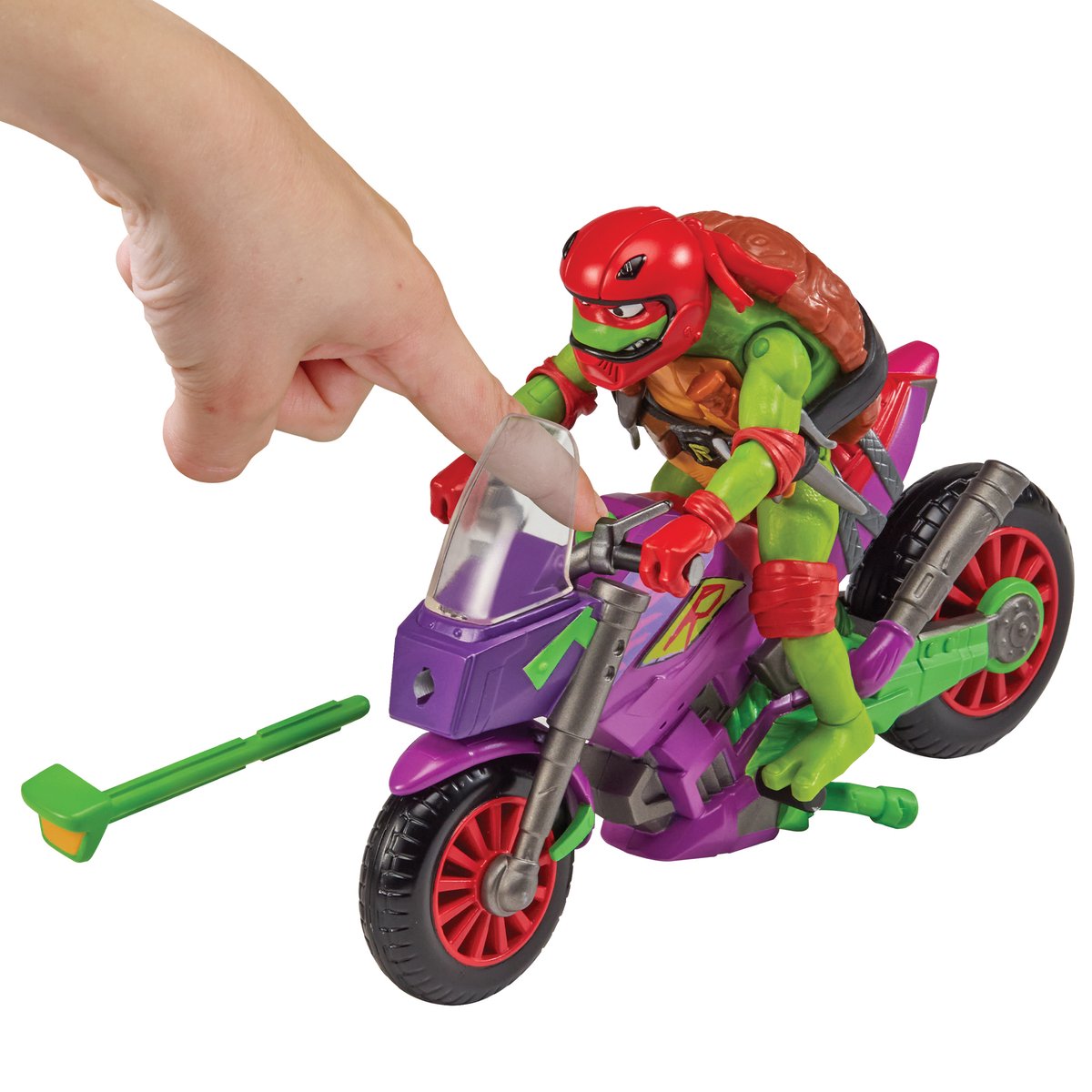 Tortugas ninja mutantes adolescentes - vehículo con figura - ciclo del dragón morado con raphael