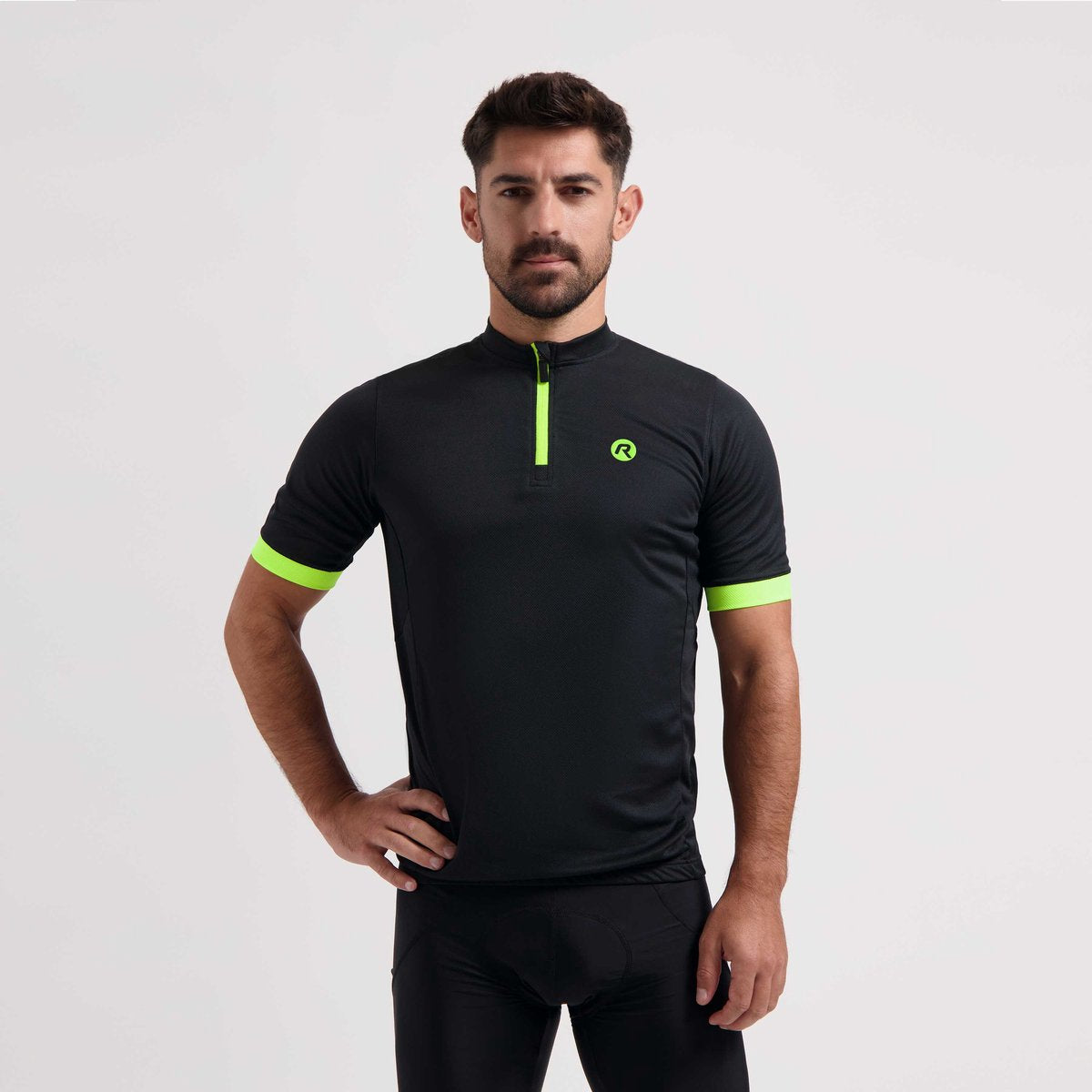 Maglia ciclismo Rogelli core da uomo - maniche corte - nero giallo fluorescente - xxl