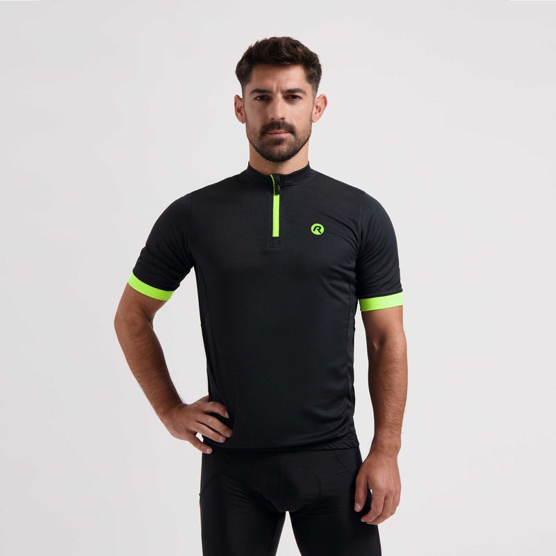 Rogelli core fietsshirt heren - korte mouwen - zwart fluorgeel - xxl