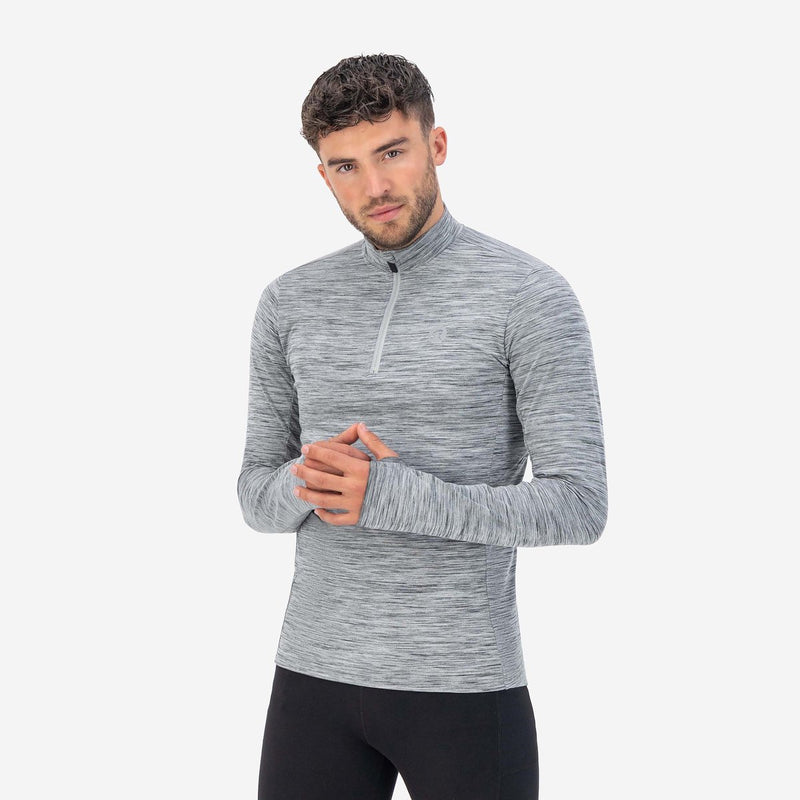 Maglia da corsa Rogelli core da uomo - maniche lunghe - grigia - xxl