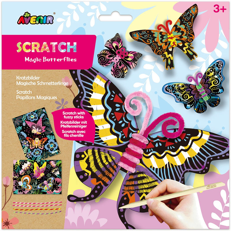 Avenir gratta e assembla - farfalle - con scovolini - gioco creativo - 3+