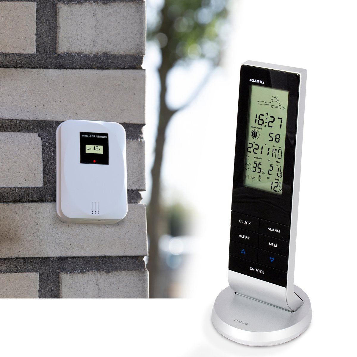 Alecto ws-1150 - professioneel weerstation met draadloze buitensensor- zwart