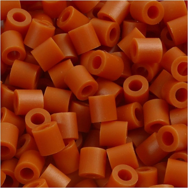 Perline termoadesive Nabbi, misura 5x5 mm, misura buco 2,5 mm, media, marrone rossastro (32254), 6000 pezzi 1 scatola