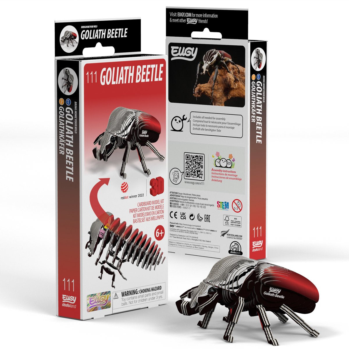 Eugy 3d puzzel - goliathkever - insecten - duurzaam - verzamel ze allemaal - 6 jaar