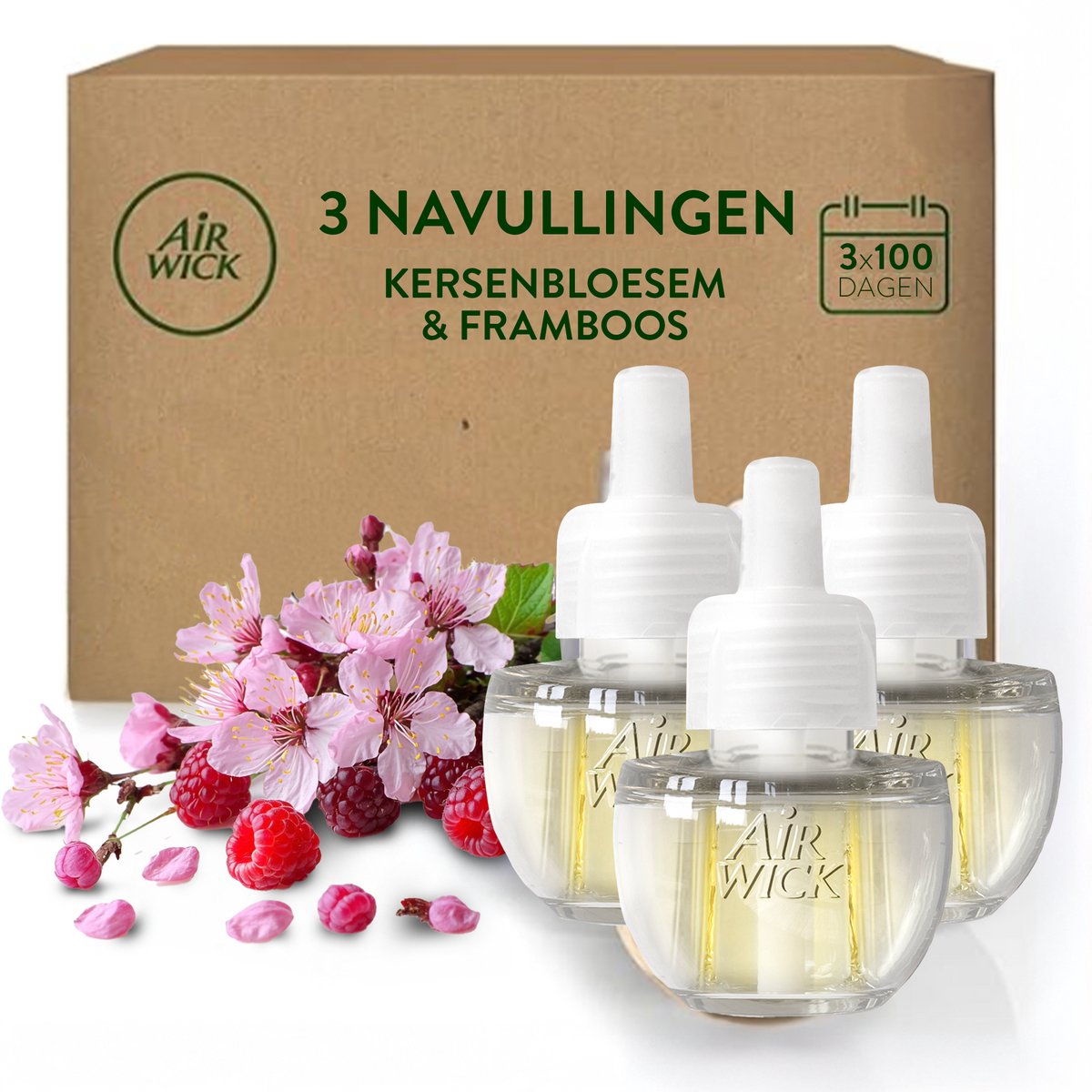 Deodorante elettrico per ambienti Air wick - fiori di ciliegio - 3 ricariche
