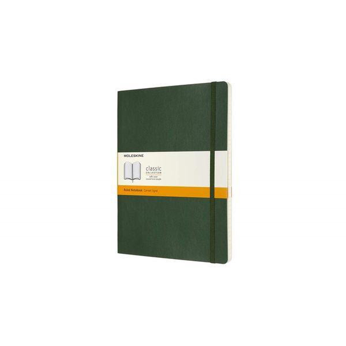 Taccuino classico Moleskine - extra large - copertina morbida - a righe - verde mirto