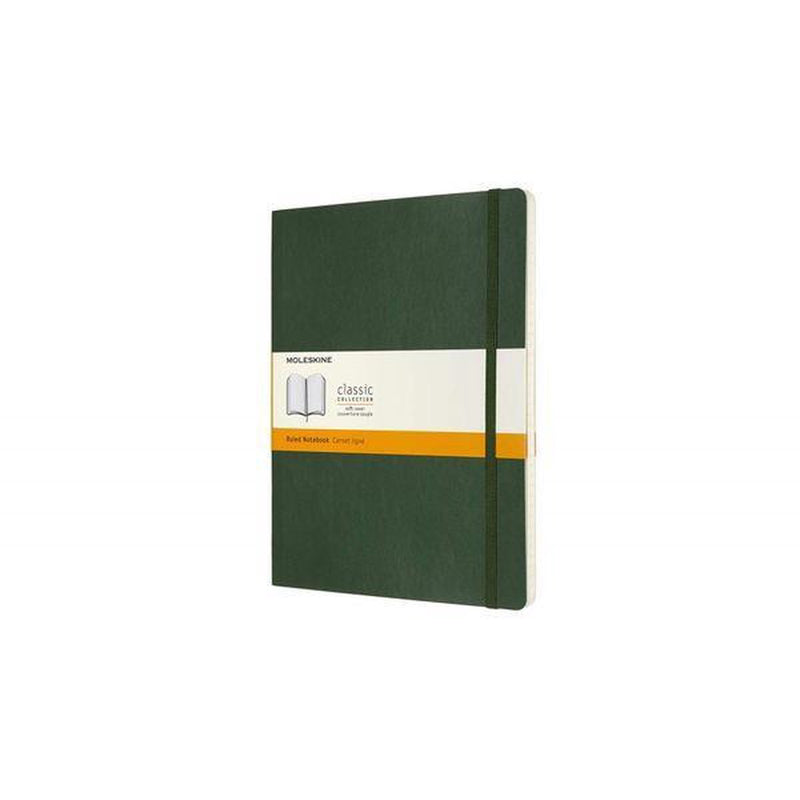 Taccuino classico Moleskine - extra large - copertina morbida - a righe - verde mirto