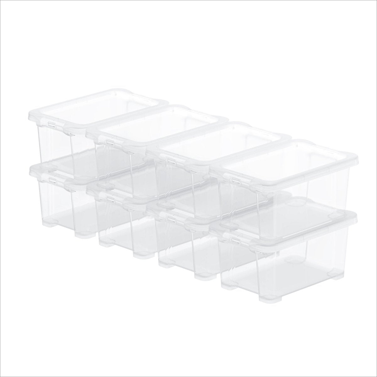 Caja de almacenamiento básica Rotho core - juego de 8 - apilable - 4 litros