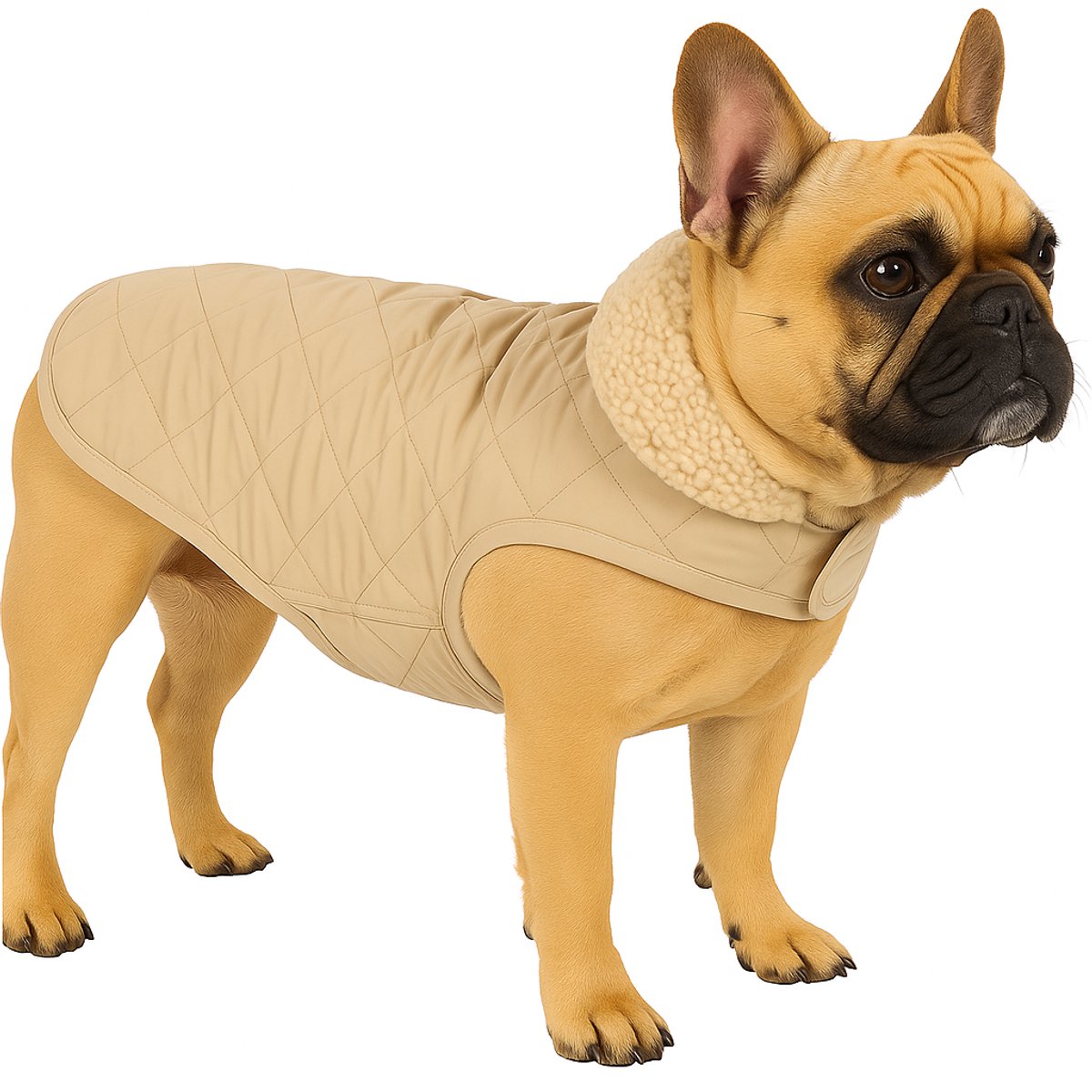 Flamingo dog coat – bonnie – dog coat – winter dog jackets – waterproof dog coat – 35 cm – a:35cm b:34-38cm c:50-54cm – beige