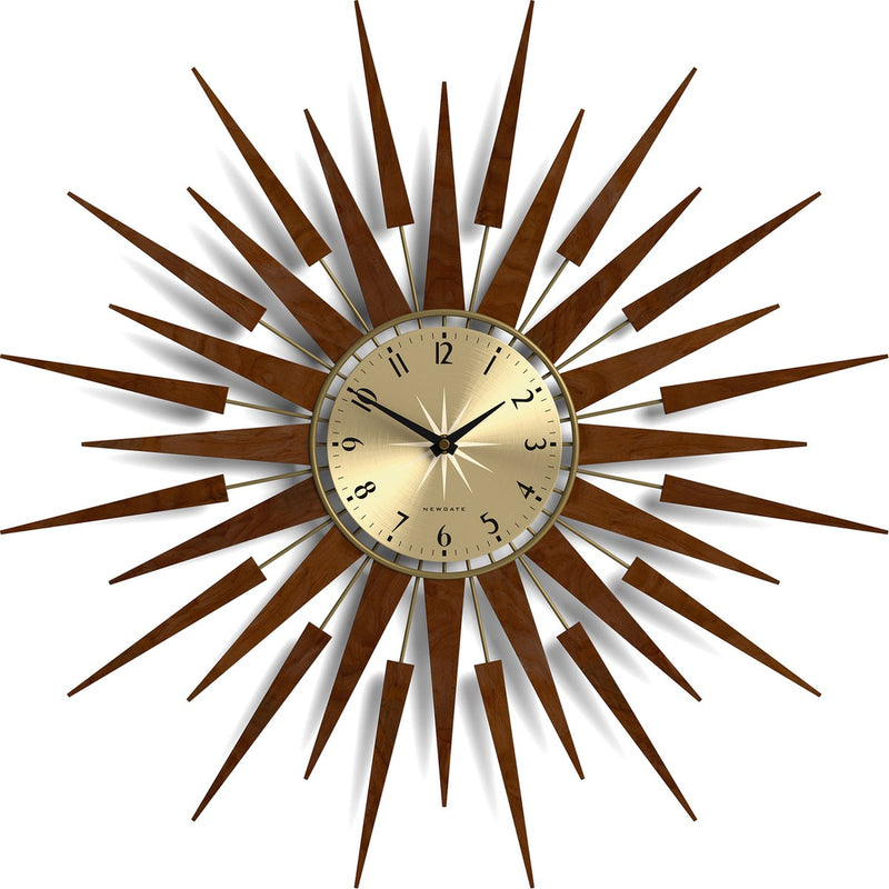 Newgate pluto - reloj de pared - madera oscura