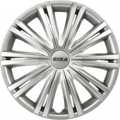 Tapacubos Giga 15 pulgadas ABS plateado juego de 4