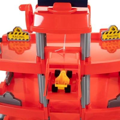 Cavallino Toys Cavallino Racing Parking Garage Red con 4 piani e auto da gioco