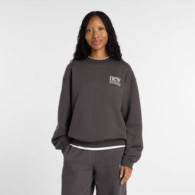 Maglione da donna in pile reinventato New Balance - nero sbiadito
