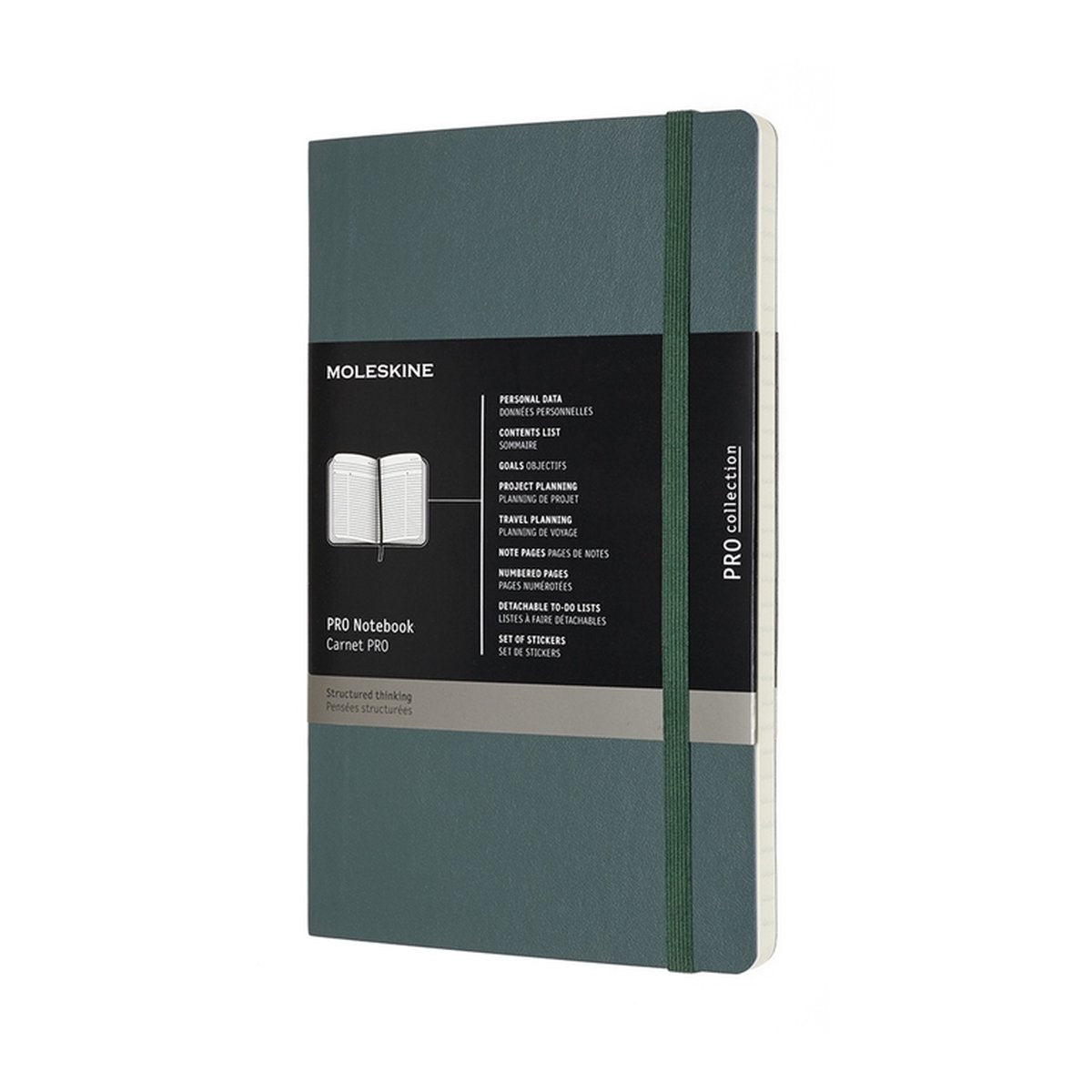 Moleskine professional notitieboek - large - softcover - bos groen
