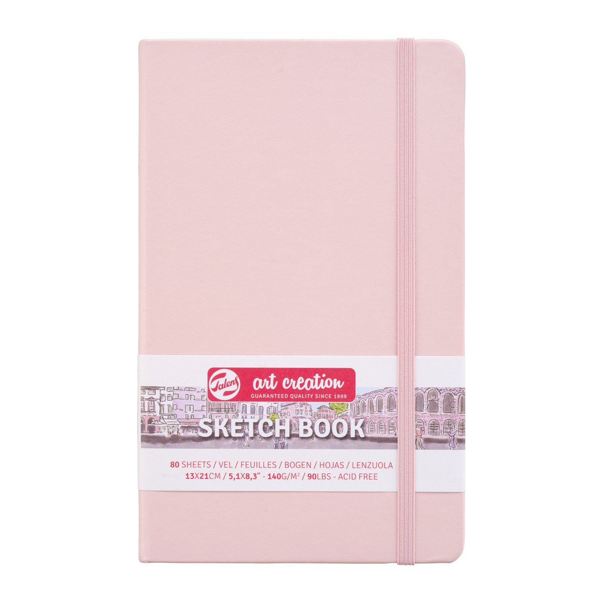 Quaderno per schizzi Talens Art Creation rosa pastello 13 x 21 cm 140 g 80 fogli