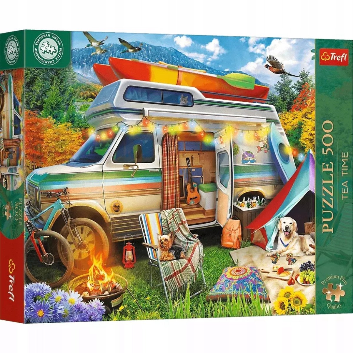 Puzzle Trefl de 500 piezas: camper a la hora del té - calidad premium