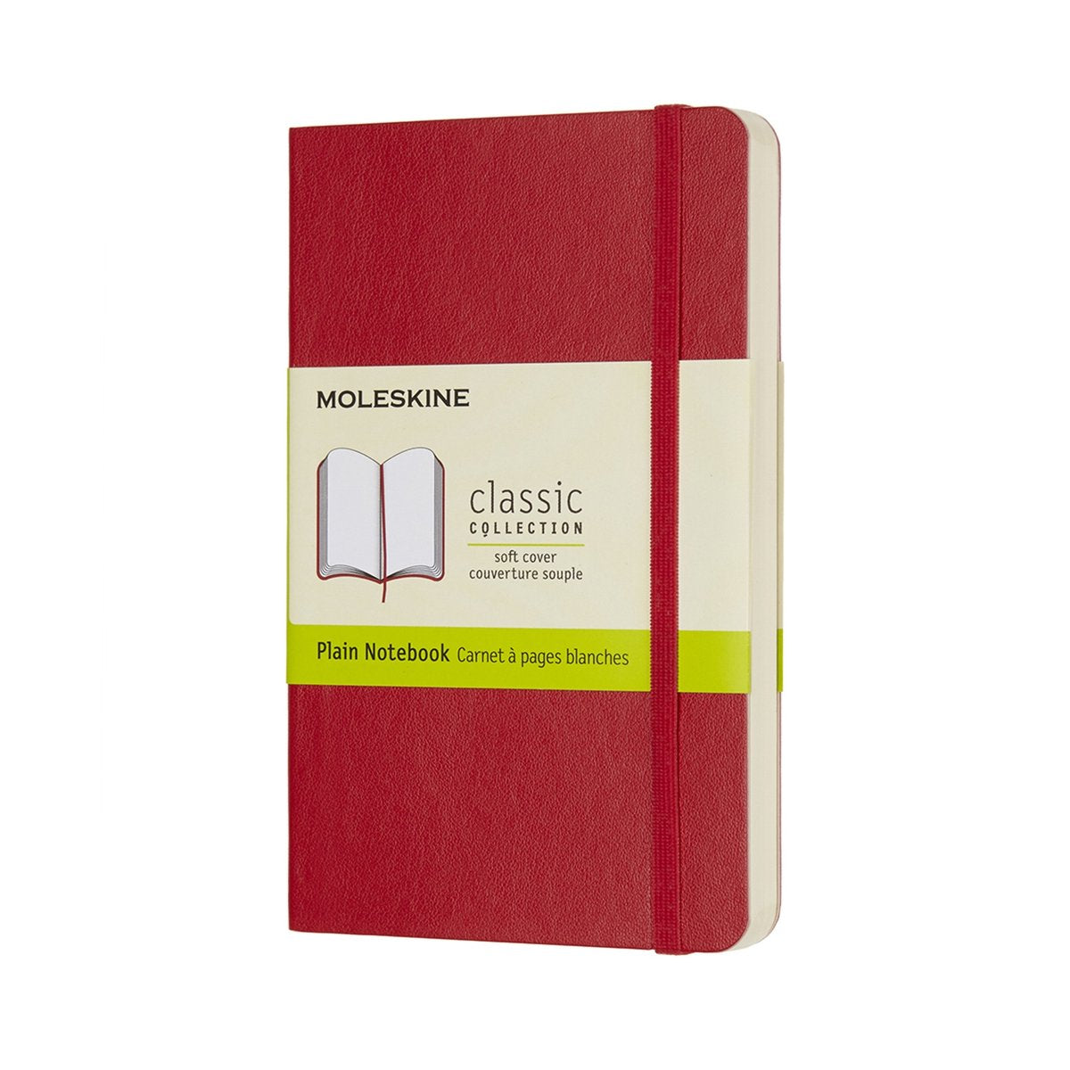 Moleskine classic notitieboek - pocket - softcover - blanco - rood
