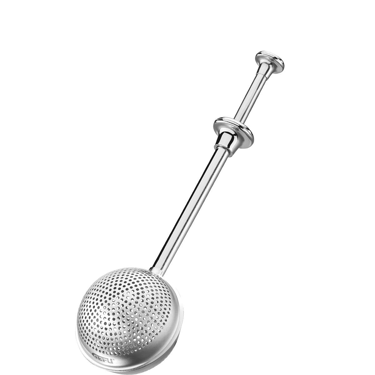 Gefu t-ball tea infuser for loose tea - stainless steel tea filter with handle - teaspoon and filter in one