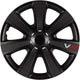 Coprimozzi Car Plus per 13 pollici ABS nero carbonio set da 4