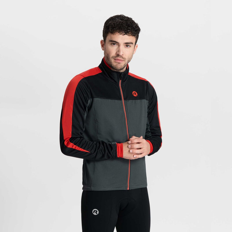 Rogelli freeze fietsjack winter heren - grijs zwart rood - xl