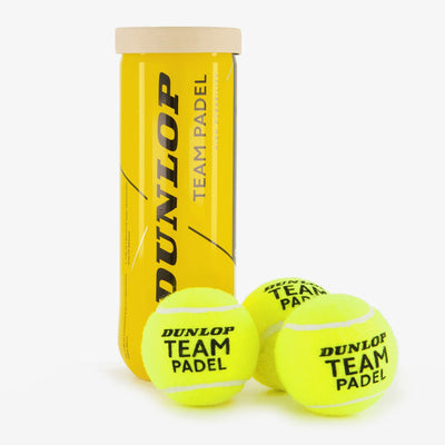 Dunlop - Team Padel - Palline da paddle - 3 tappi - Gialle