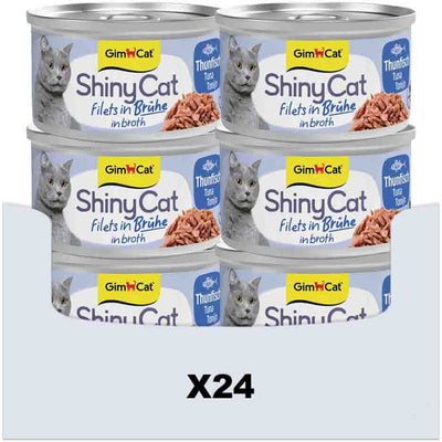 Gimcat 24 x 70 g - filetti di gatto lucido in brodo di tonno