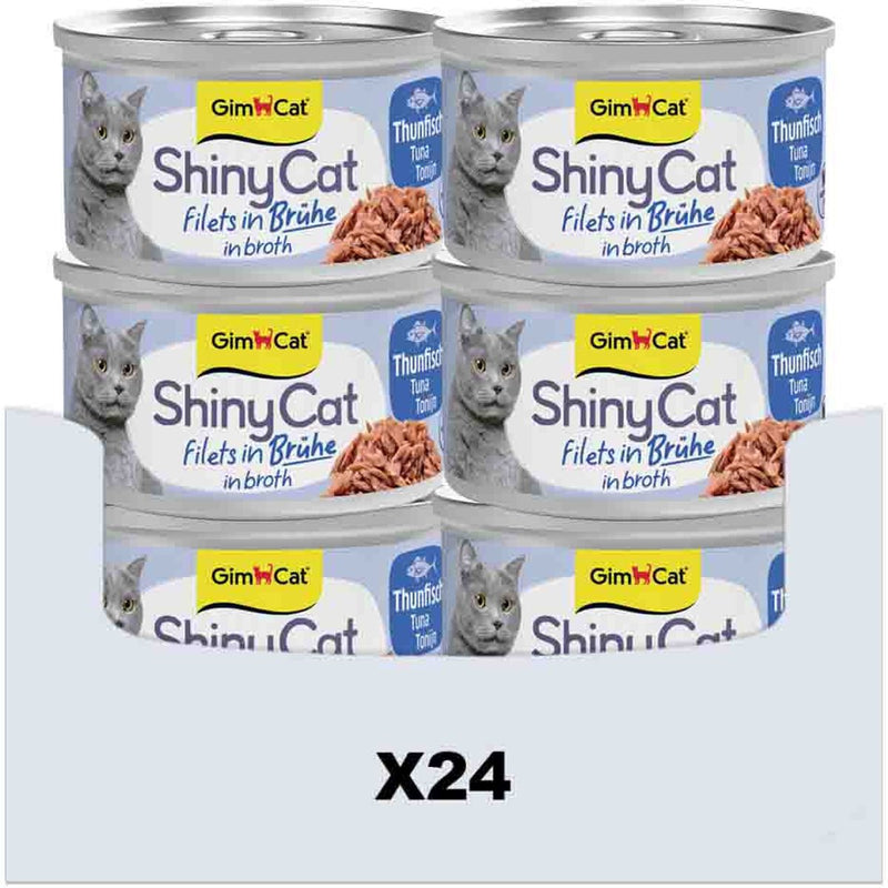 Gimcat 24 x 70 g - filetti di gatto lucido in brodo di tonno