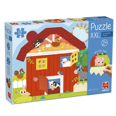 Jumbo goula puzzle xxl fattoria a sorpresa - 12 pz.