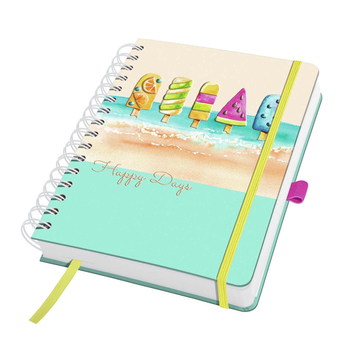 Quaderno a spirale Sigel - a5 - jolie - brezza estiva - 240 pagine - a pois - carta 120 grammi - si-jn655