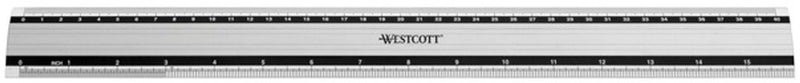 Righello Westcott - 40 cm 16 pollici - alluminio - con antiscivolo - ac-e10192