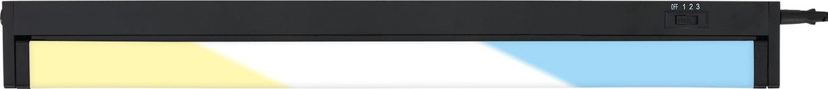 Briloner - Illuminazione sottopensile a LED - Lampada sottopensile - Lampada da cucina - Lampada da armadio - 54,5 cm - Temperatura di colore CCT - Girevole - 6,5 W - Nero