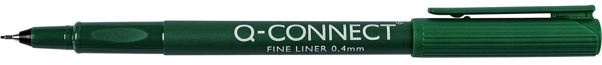 Fineliner Q-connect, 0,4 mm, scatola da 10 pezzi, verde