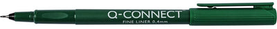 Fineliner Q-connect, 0,4 mm, scatola da 10 pezzi, verde
