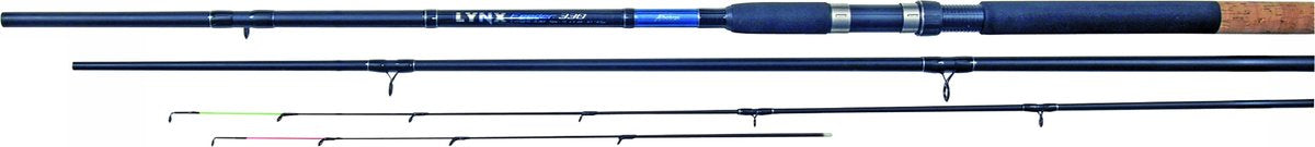 Albatros lynx feeder 330cm – Canna da feeder in 3 pezzi con 2 vette intercambiabili – Ideale per la pesca a feeder leggero