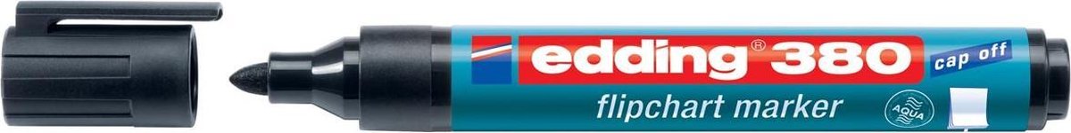 Edding 380 viltstift - flipchart marker met ronde punt - 1,5-3 mm - zwart - 1 stuk