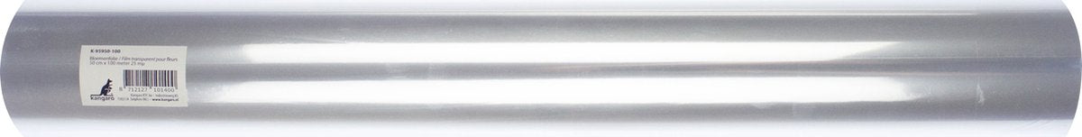 Foglio di cellophane Kangaro - trasparente - 50 cm x 100 m - 25 micron - su rotolo - foglio floreale - k-95950-100