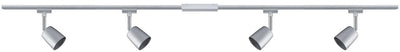Paulmann urail railspot cover startersset gu10 max. 4x10w dimbaar 230v chroom mat, chroom
