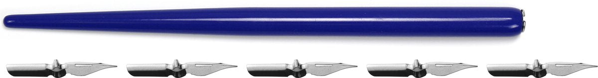 Portapenne Kangaro - blu - con 5 corone - k-7903