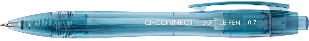 Q-connect balpen recycling pet, 0,7 mm, medium punt, blauw
