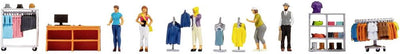 Noch 16241 h0 theme set figures 'clothing store' figures painted