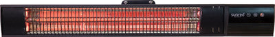Sunred - terrasverwarmer - dark lijn - zwart - wand model - carbon rosé goud technologie - 2000 w - eco - 3 standen - afstand bestuurbaar - elektrische heater
