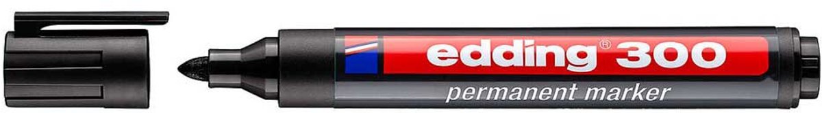 Edding 300 Marker, line thickness 1.5-3 mm, black, 1 piece