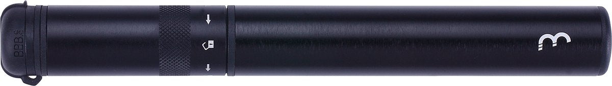 Mini pompa da bicicletta Bbb Cycling Samurai - potente e compatta - mini pompa per bici da corsa - 9 bar - nero - 21 cm - bmp-50