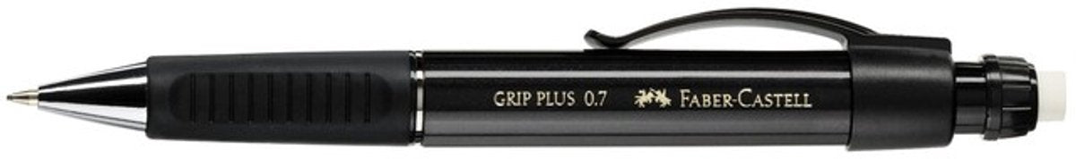 Faber-castell vulpotlood - grip plus - 0,7mm - zwart - fc-130733