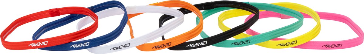 Elastici per capelli sportivi Avento - 8 pezzi - colori di tendenza - antiscivolo