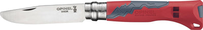 Coltello tascabile junior da esterno Opinel n.07 - acciaio inossidabile - rosso