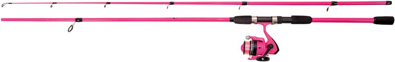 Albatros - spin combo set rosa - carrete de caña giratoria - 240 cm - rosa - hilo de nailon incluido