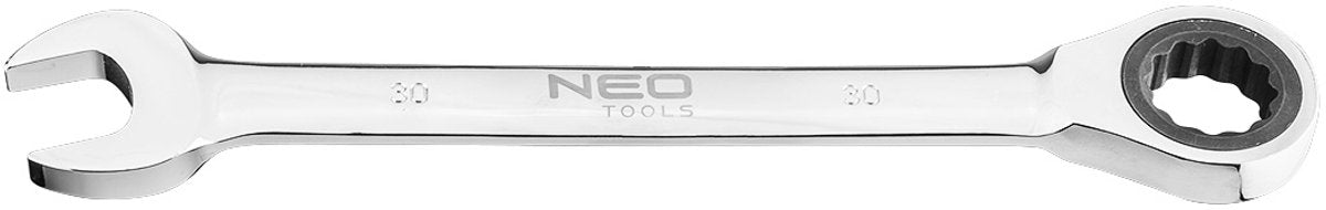 Neo - llave combinada con carraca - 30 mm - cromo-vanadio - 72 dientes