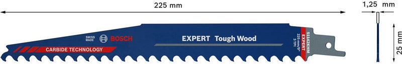 Lama per sega alternativa Expert Bosch 2608900403 s1142khm per legno duro